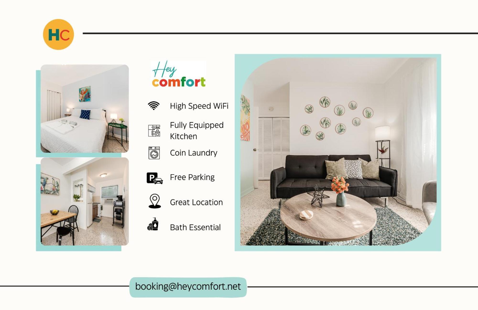 Cozy 1 Bedroom Escape In Vibrant Close Downtown *